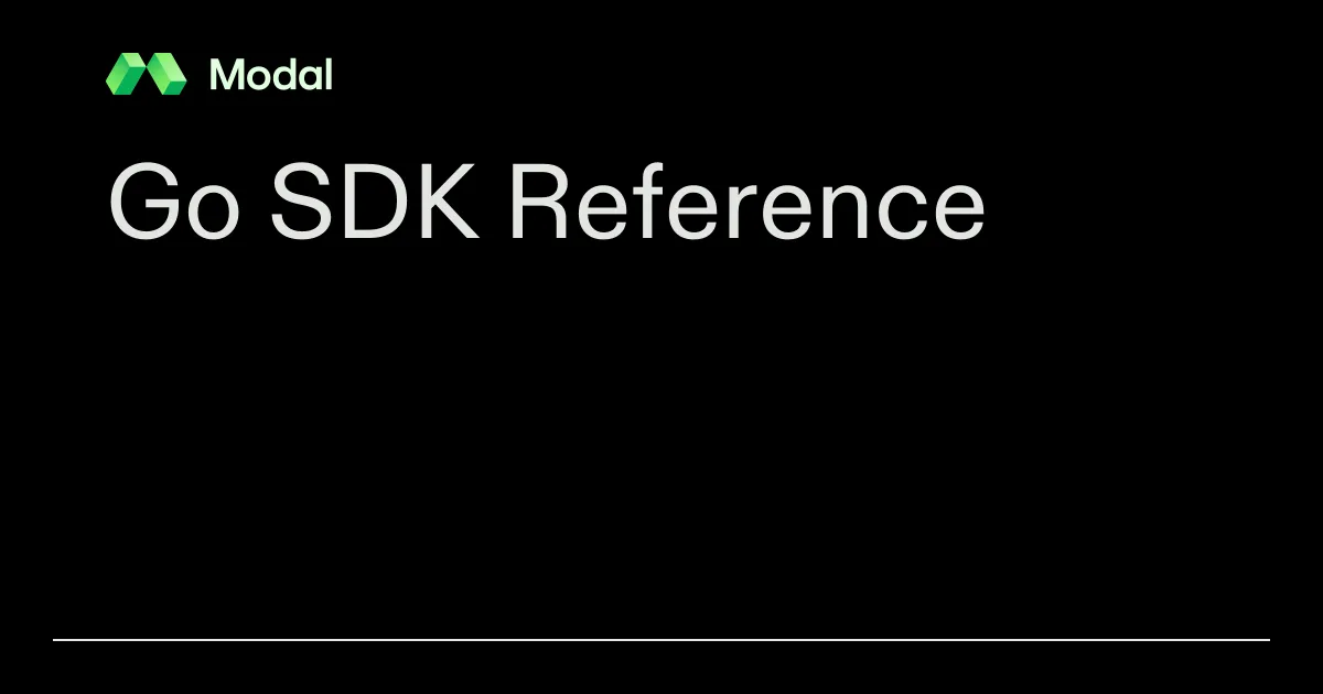 Go SDK Reference