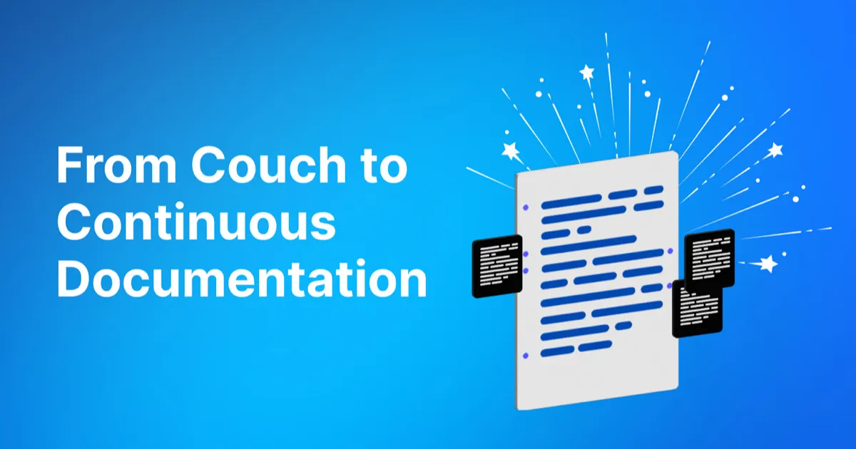 From Couch to Continuous Documentation: Incorporating Documentation into the Development Workflow