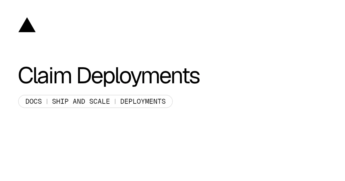 Claim Deployments