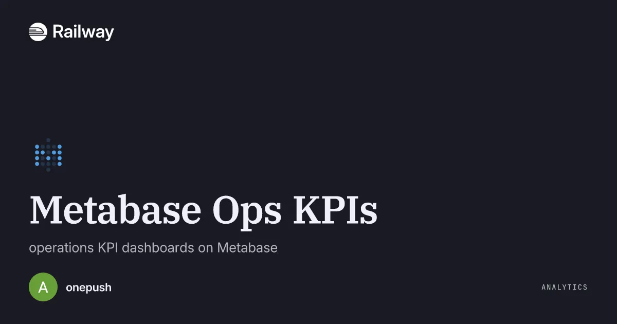 Deploy & Host Metabase Ops KPIs