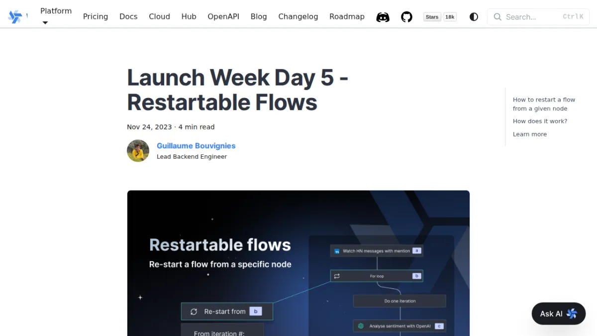 Launch Week Day 5 - Restartable Flows