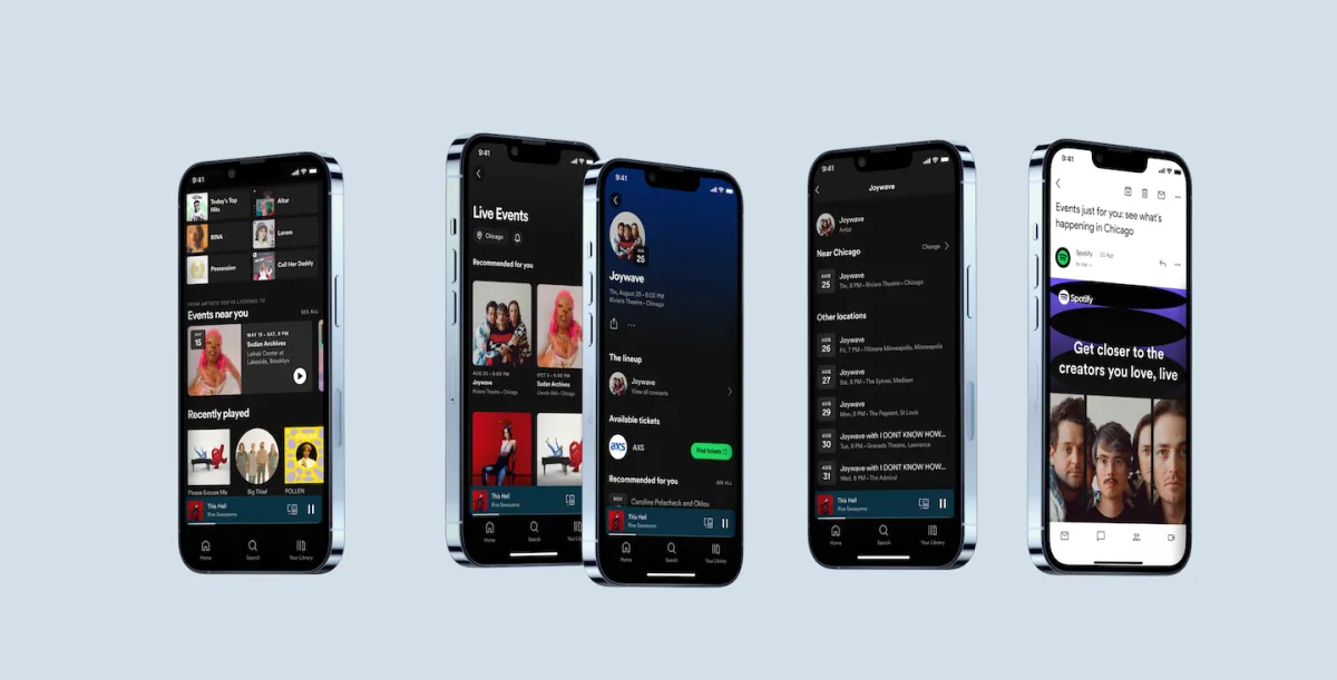 Spotify revamps in-app concert discovery with new Live Events Feed