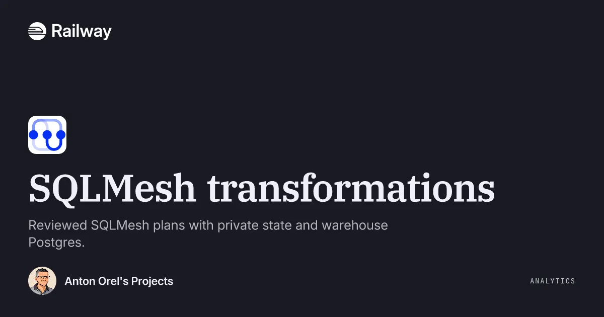 Deploy & Host SQLMesh transformations