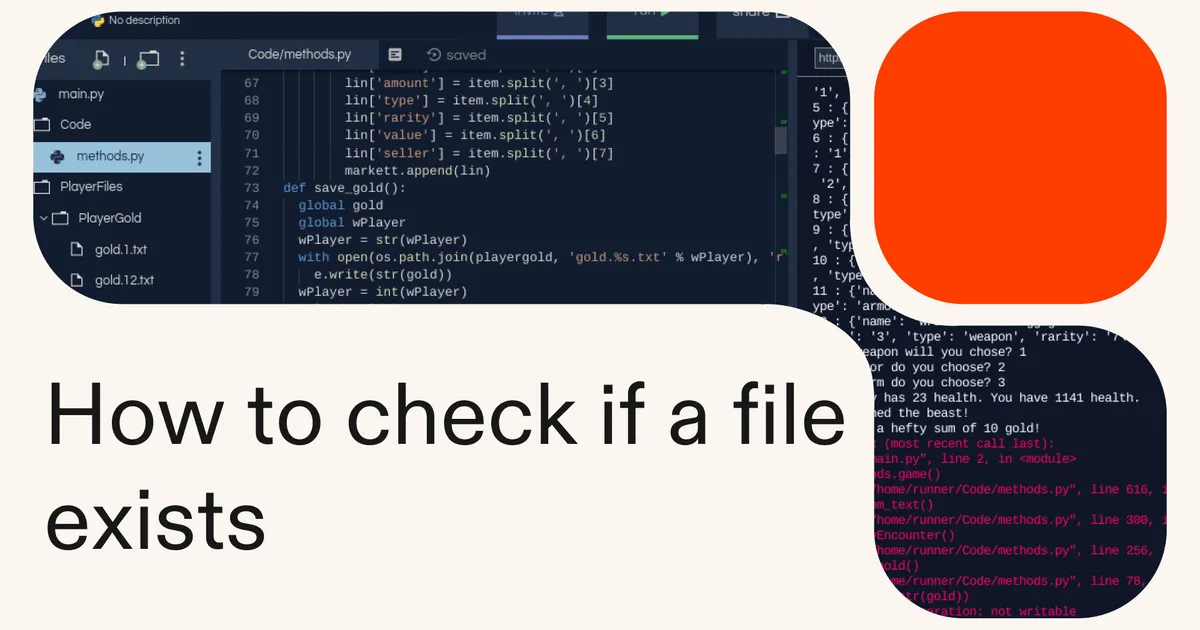 How to check if a file exists in Python