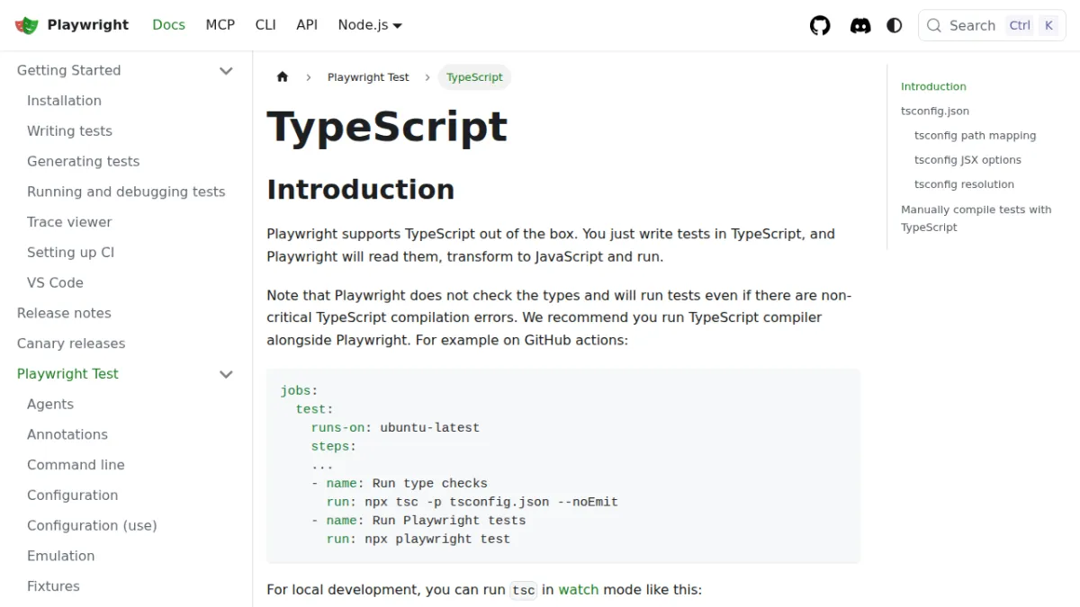 TypeScript | Playwright