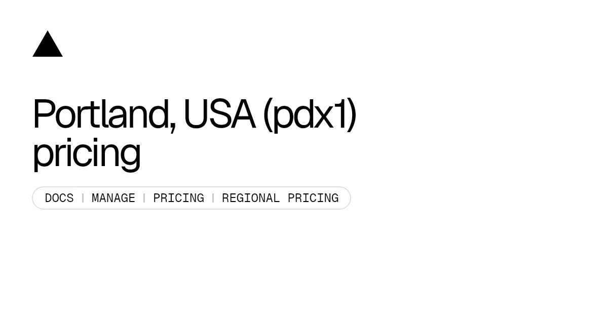 Portland, USA (pdx1) pricing