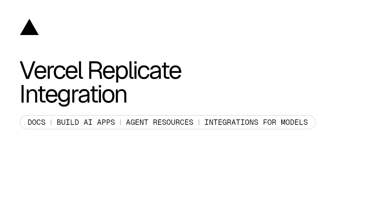 Vercel Replicate Integration