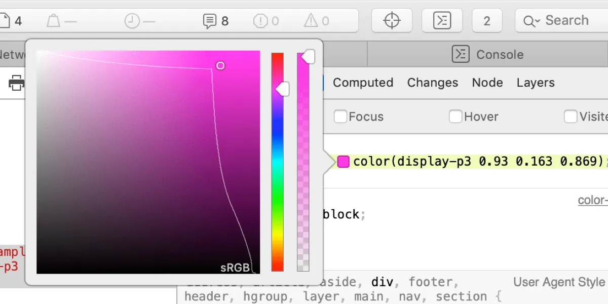 Wide Gamut Color in CSS with Display-P3