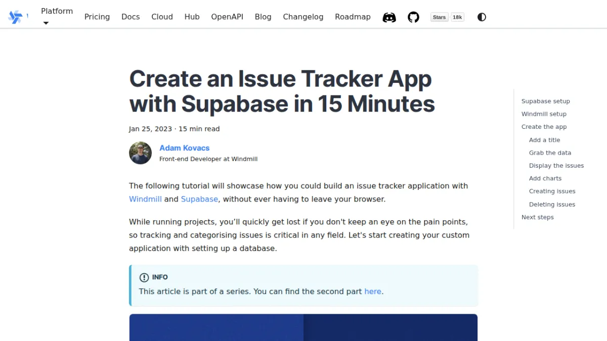 Create an Issue Tracker App with Supabase in 15 Minutes