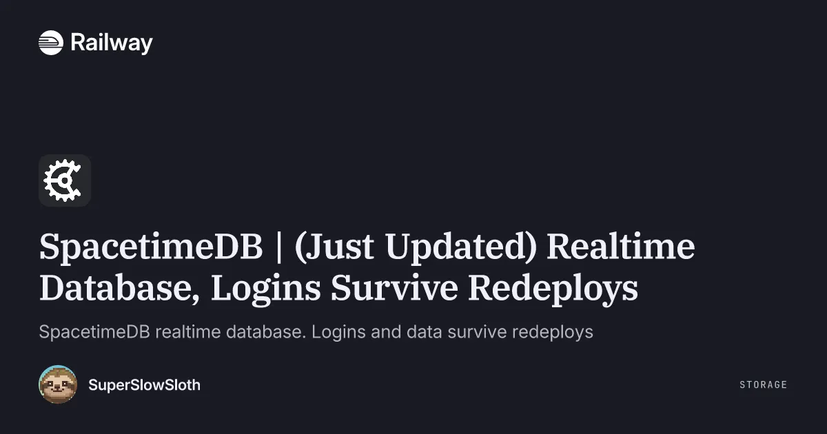 (Just Updated) Realtime Database, Logins Survive Redeploys