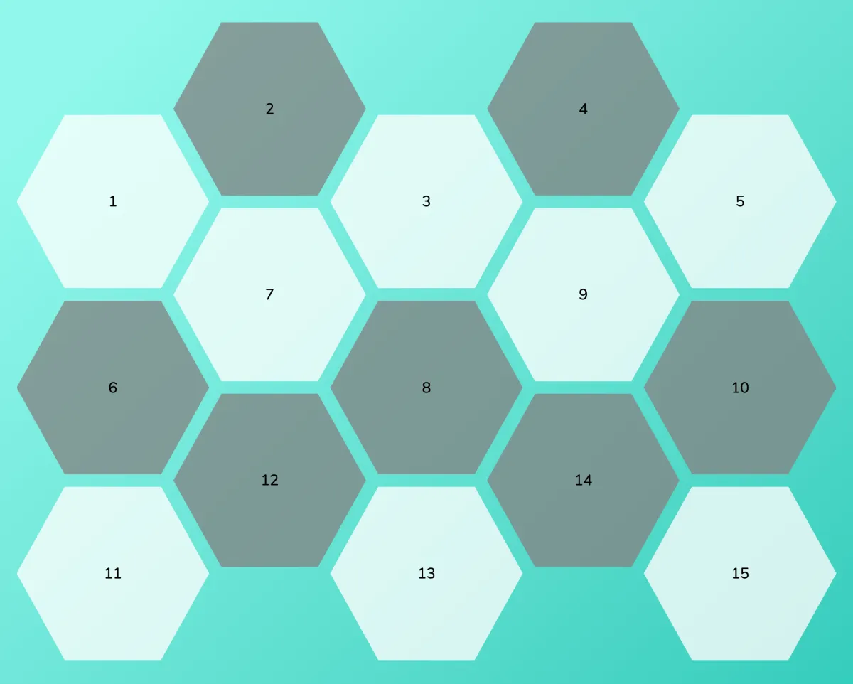 Building a hexagonal grid using CSS grid