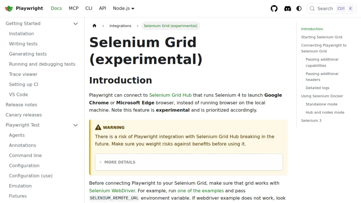 Selenium Grid (experimental)
