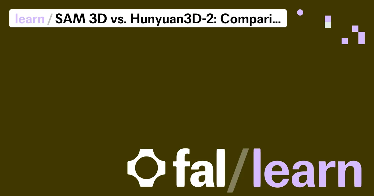 SAM 3D vs. Hunyuan3D-2: Comparison of Leading 3D Generation Models
