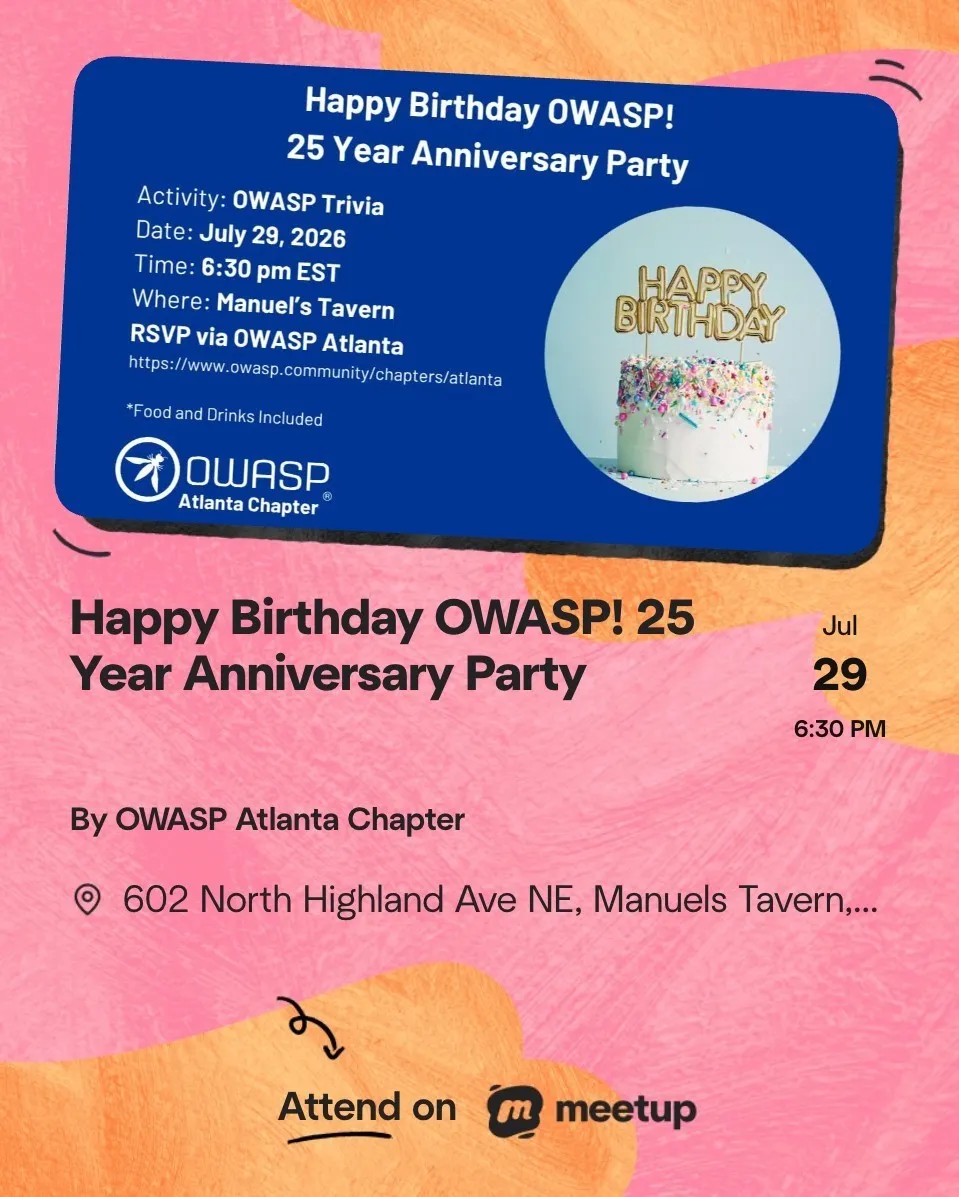 Happy Birthday OWASP! 25 Year Anniversary Party