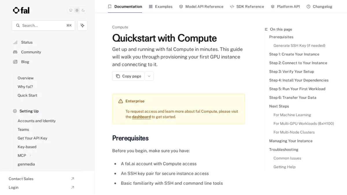 Quickstart with Compute - fal