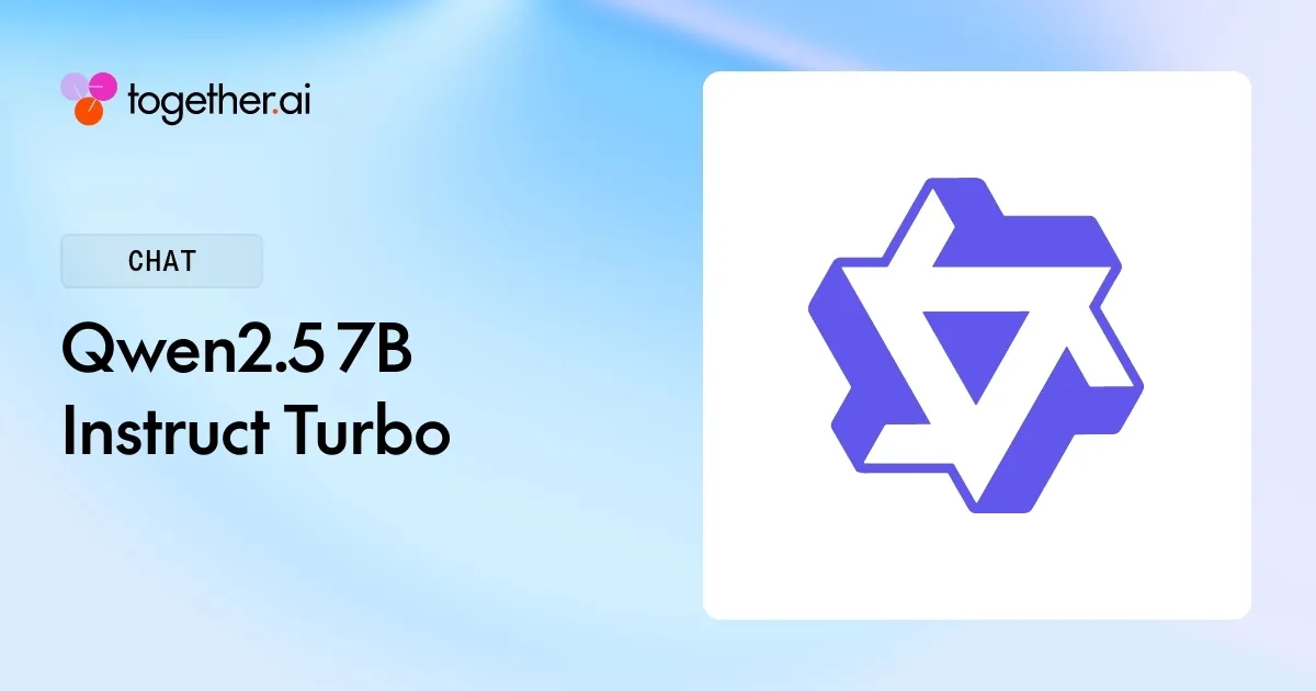 Qwen2.5 7B Instruct Turbo: Pricing, Benchmarks & Docs Pricing