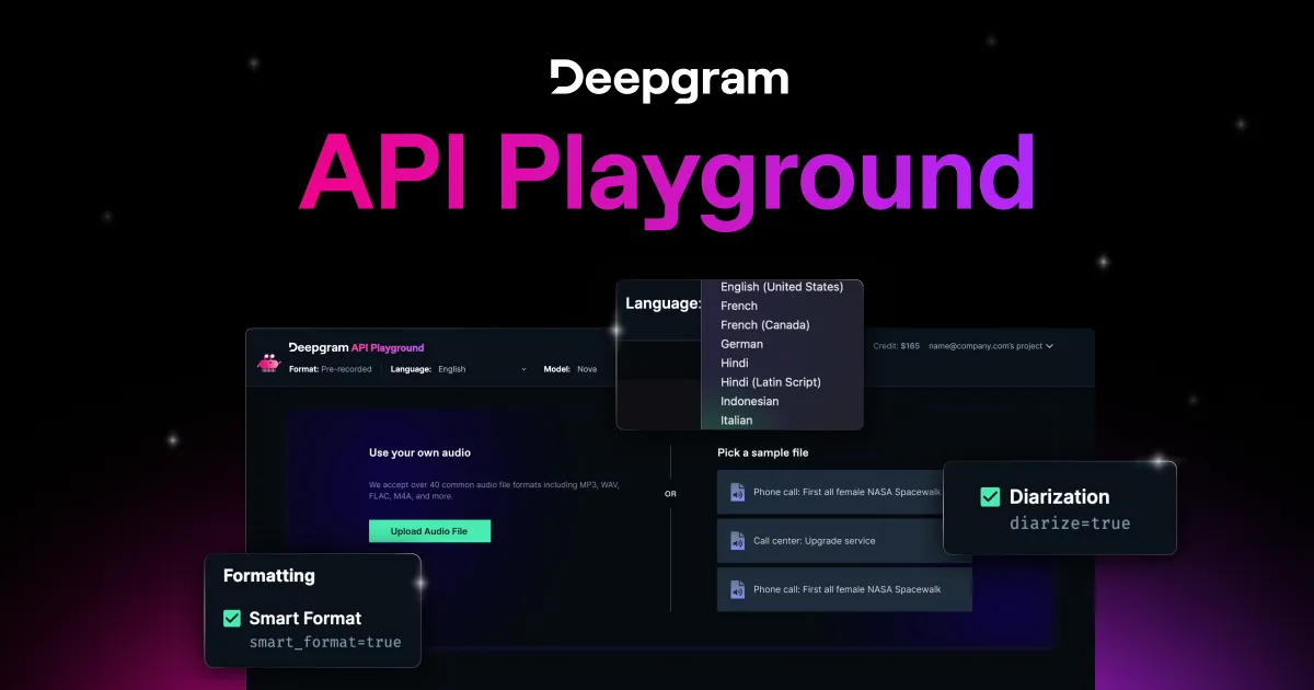 Introducing the Deepgram API Playground - Deepgram Blog ⚡️