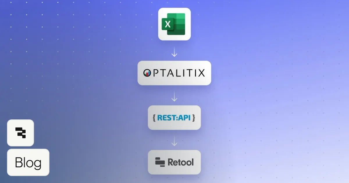 With Retool and Optalitix Models you can create apps from spreadsheets without having to re-code