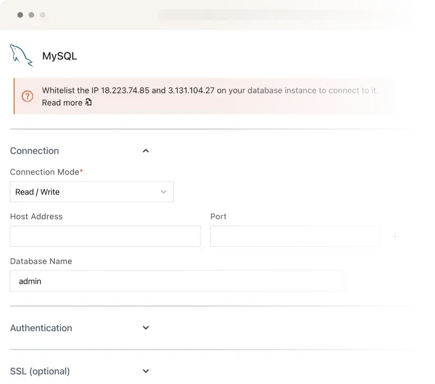 MySQL Integration