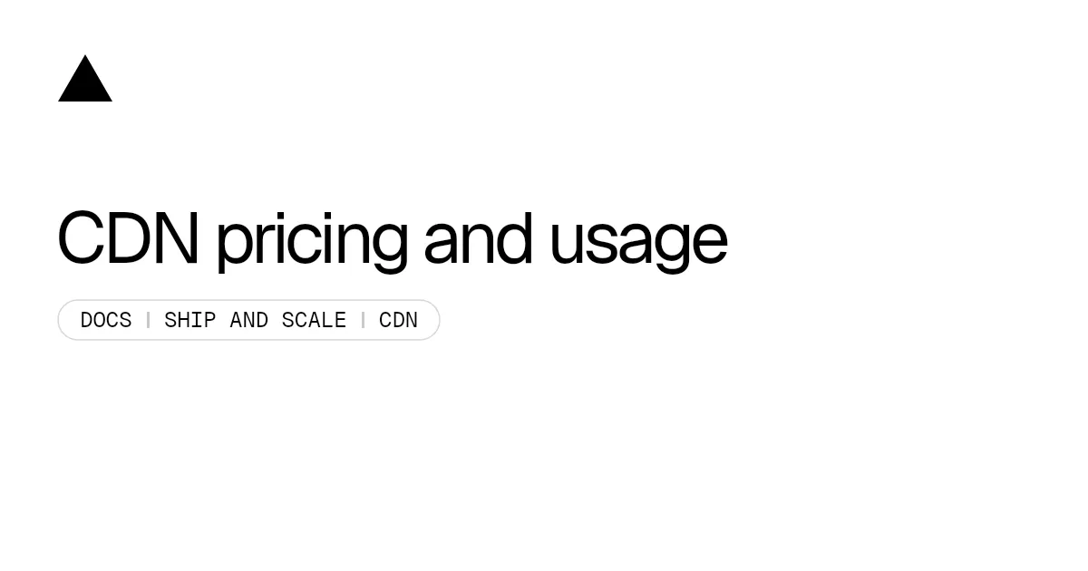 CDN pricing and usage