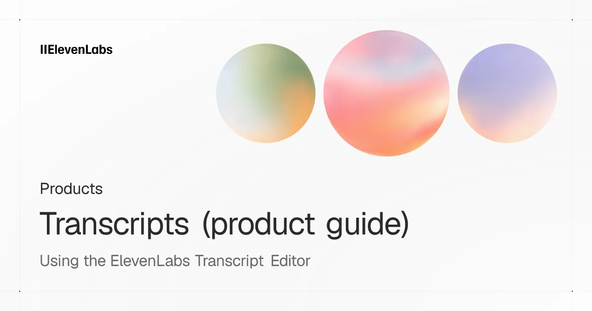 Transcripts (product guide)