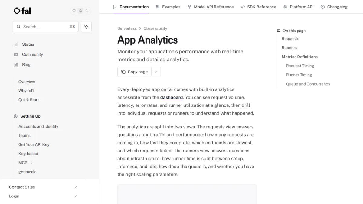 App Analytics - fal