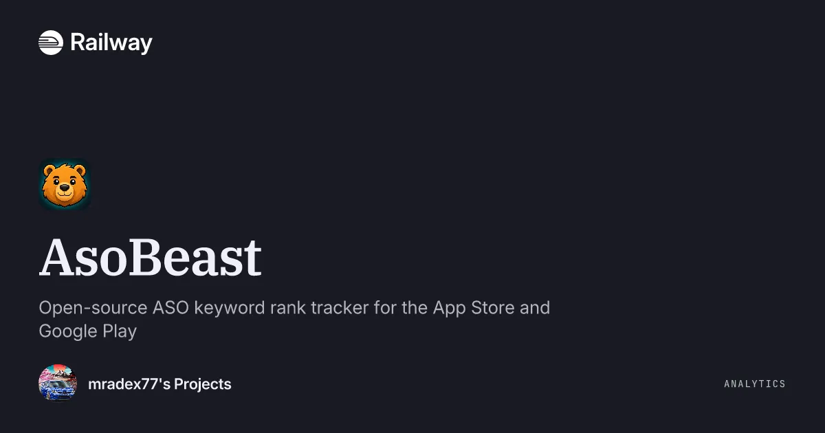 Deploy & Host AsoBeast