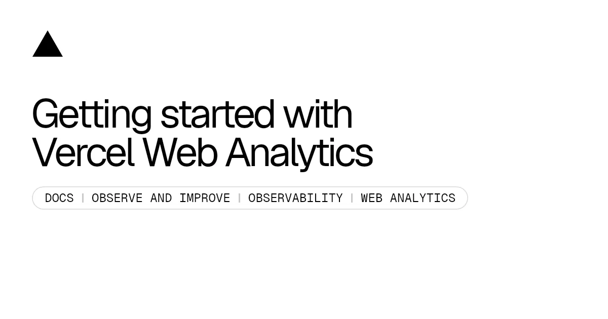 with Vercel Web Analytics