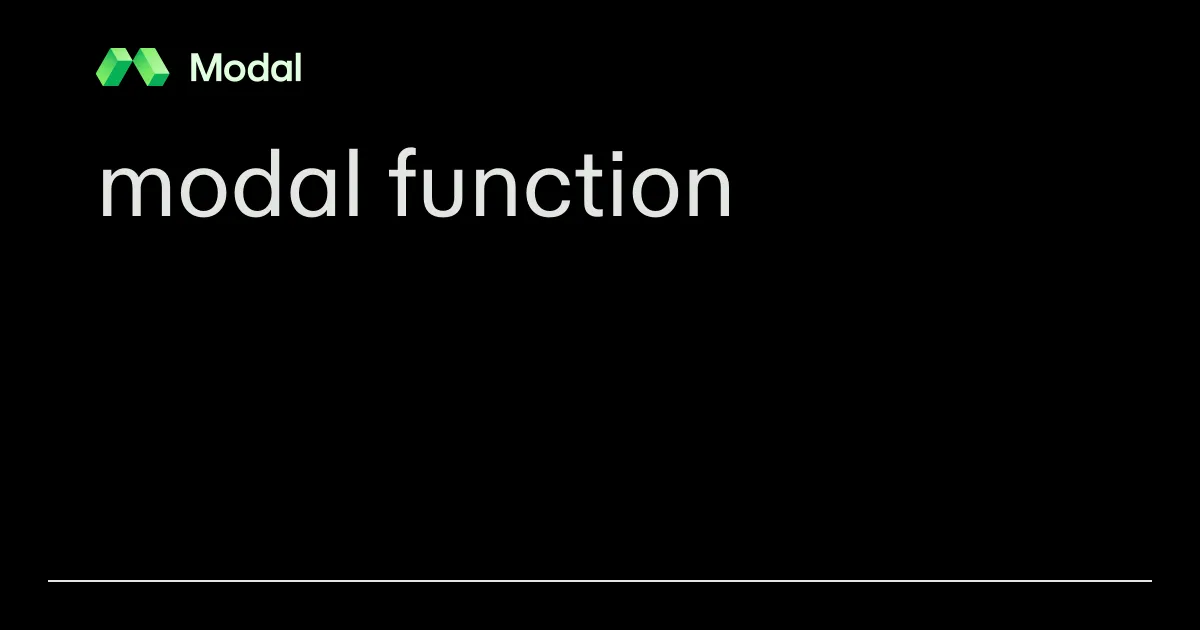 modal function
