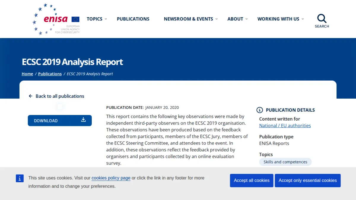 ECSC 2019 Analysis Report