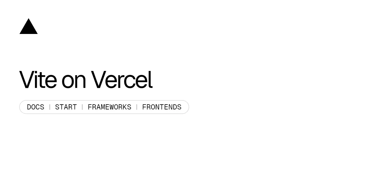 Vite on Vercel