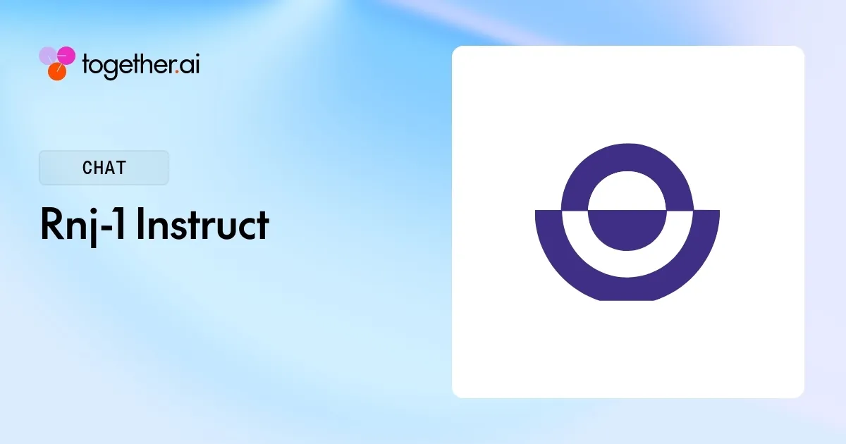 Rnj-1 Instruct: Pricing, Benchmarks & Docs Pricing