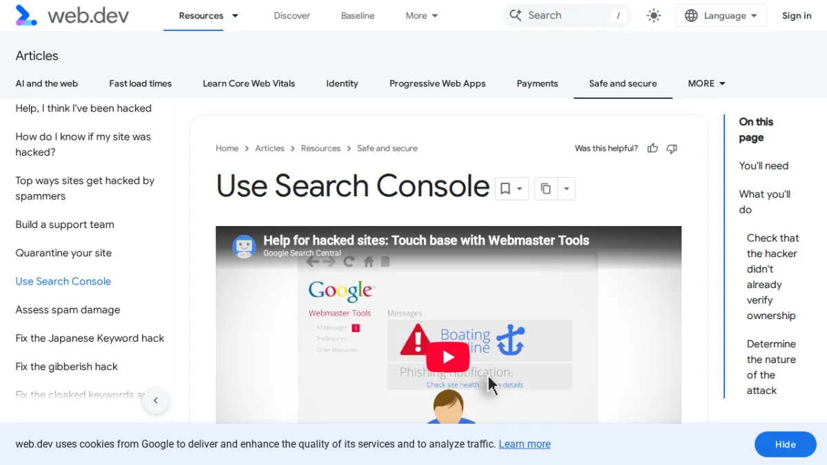 Use Search Console