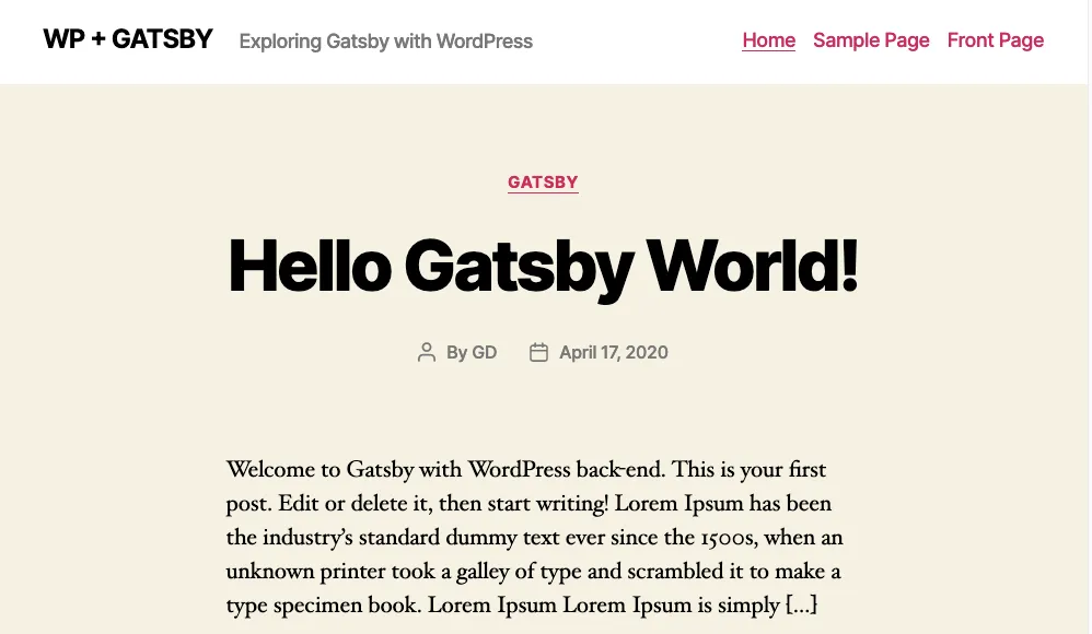 Creating a Gatsby Site with WordPress Data