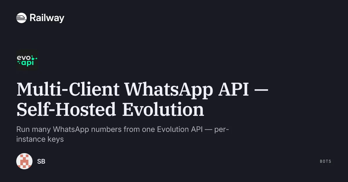 Deploy & Host Multi-Client WhatsApp API