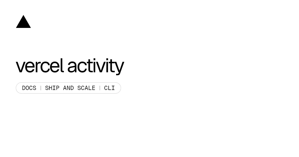vercel activity