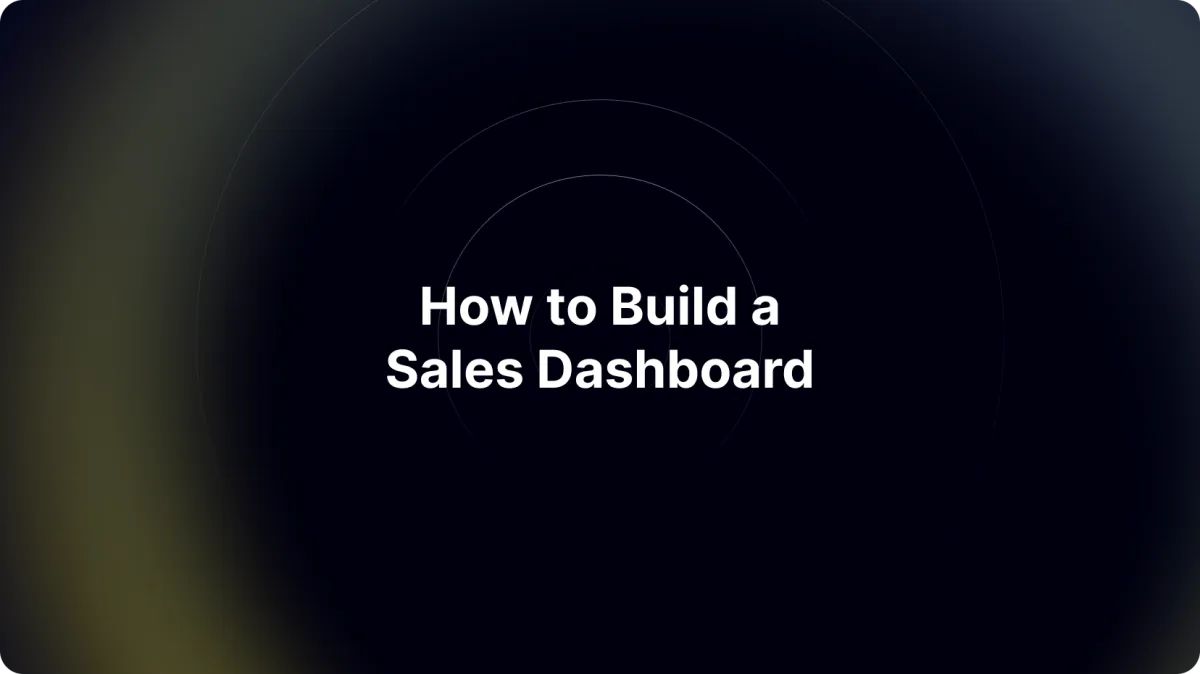 How to Build a Sales Dashboard with Budibase