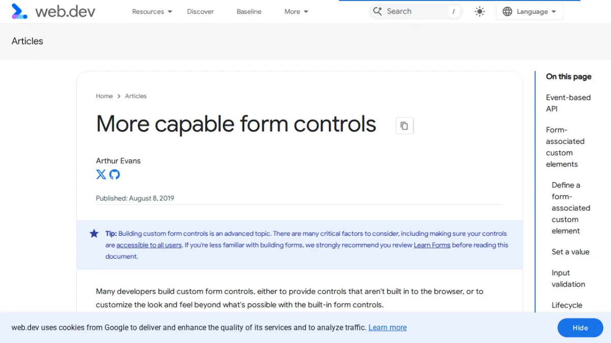 More capable form controls | Articles | web.dev