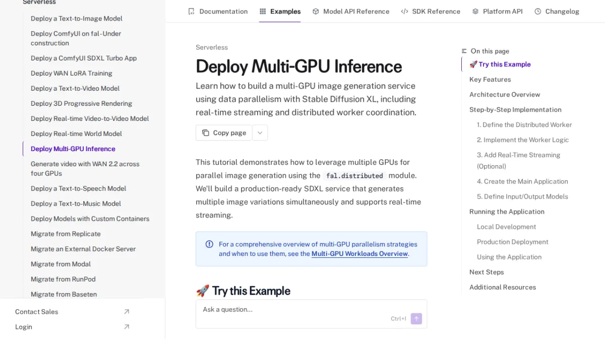 Deploy Multi-GPU Inference - fal