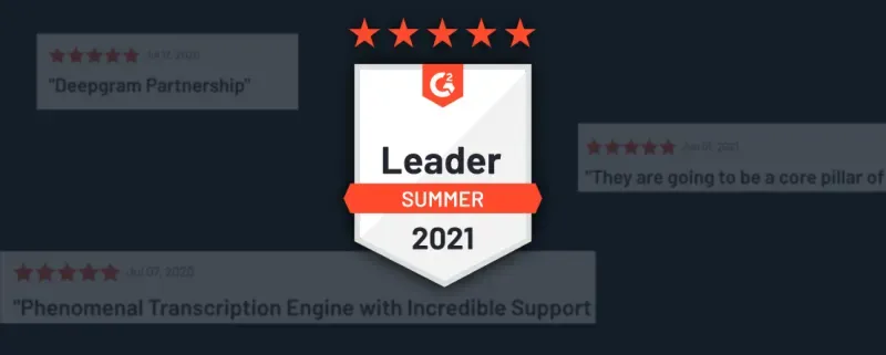Deepgram Named a High Performer for Voice Recognition in G2 Fall Report - Deepgram Blog ⚡️