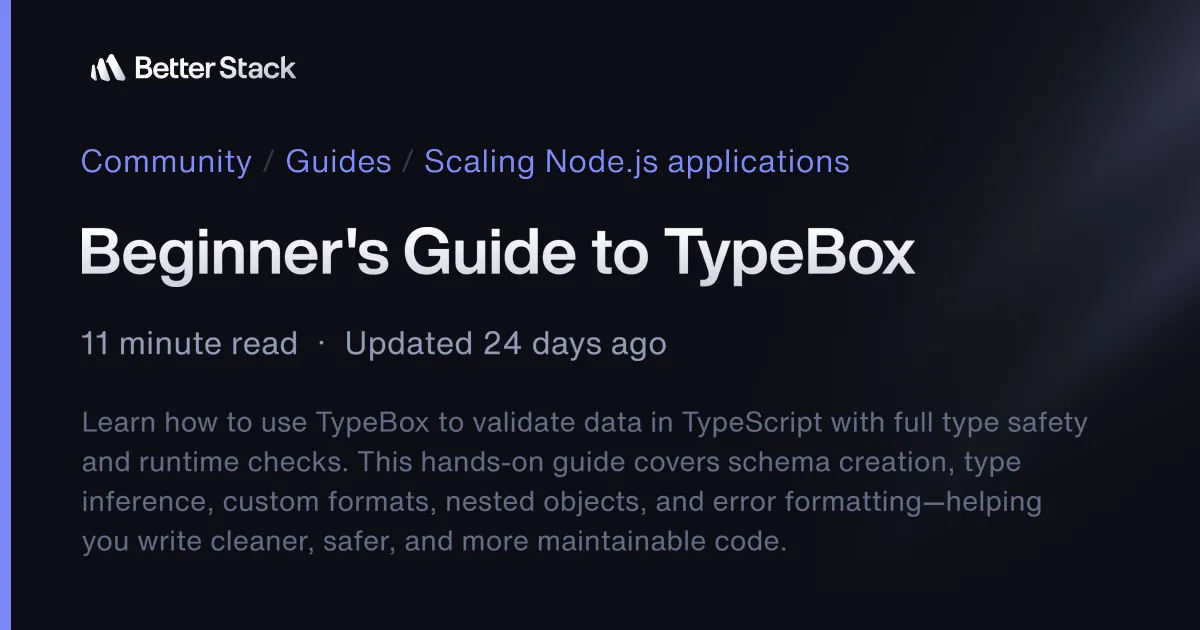 Beginner's Guide to TypeBox