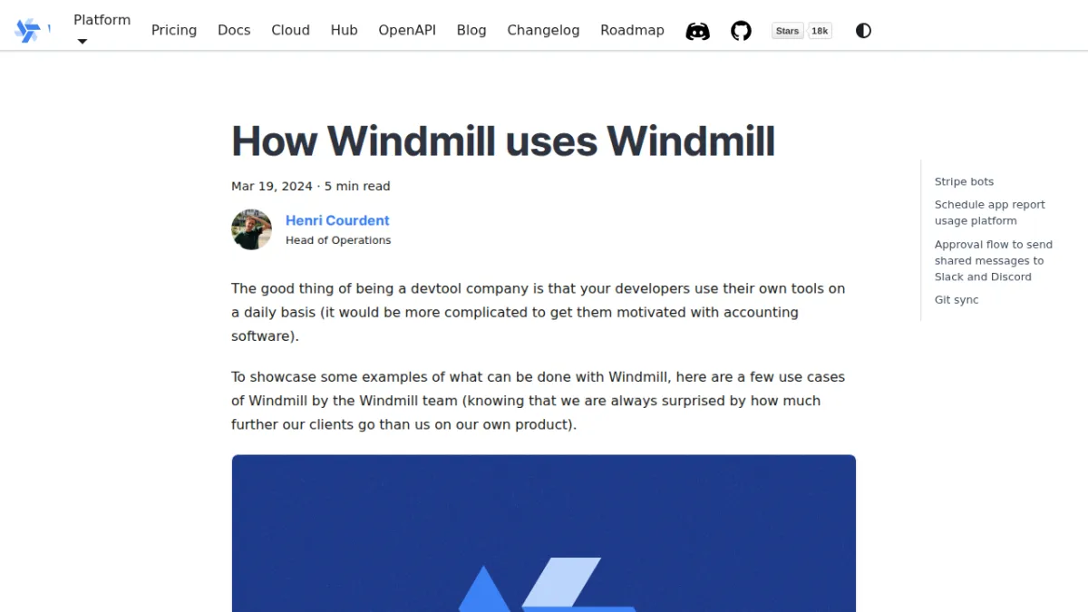 How Windmill uses Windmill