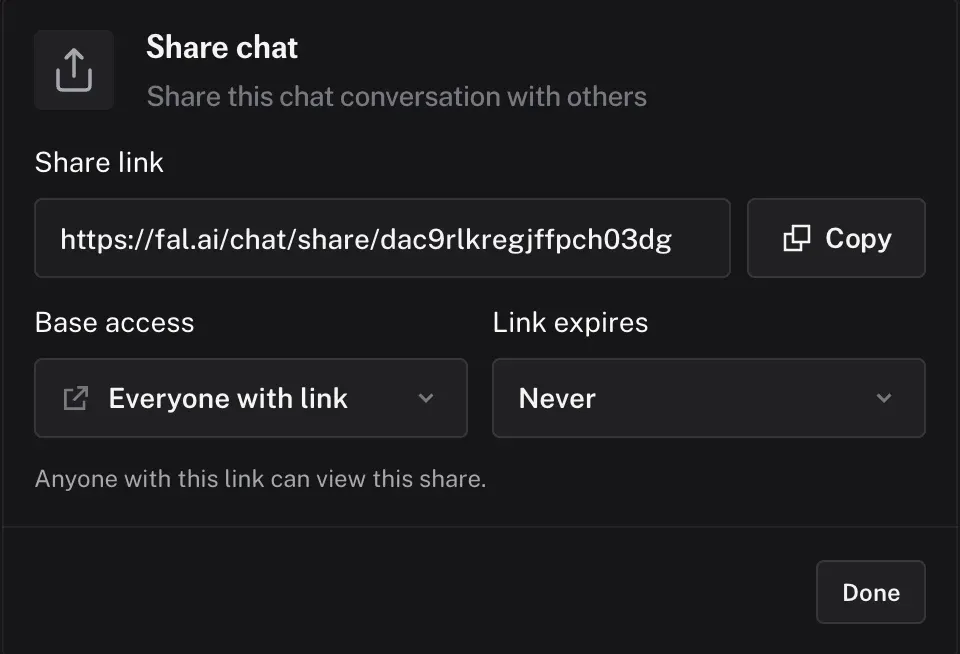 Sharing and forking - fal