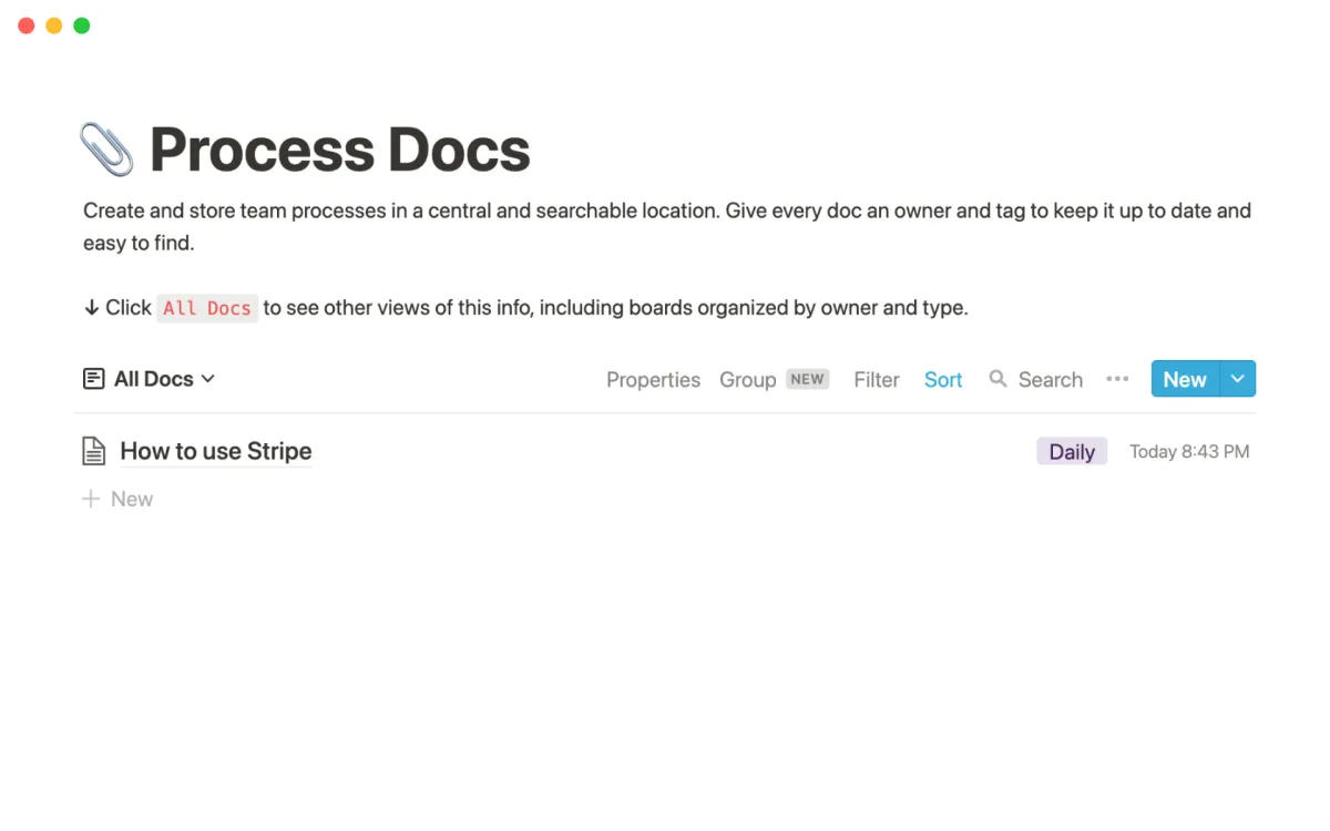 How to use process documentation