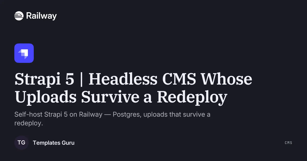 Headless CMS Whose Uploads Survive a Redeploy