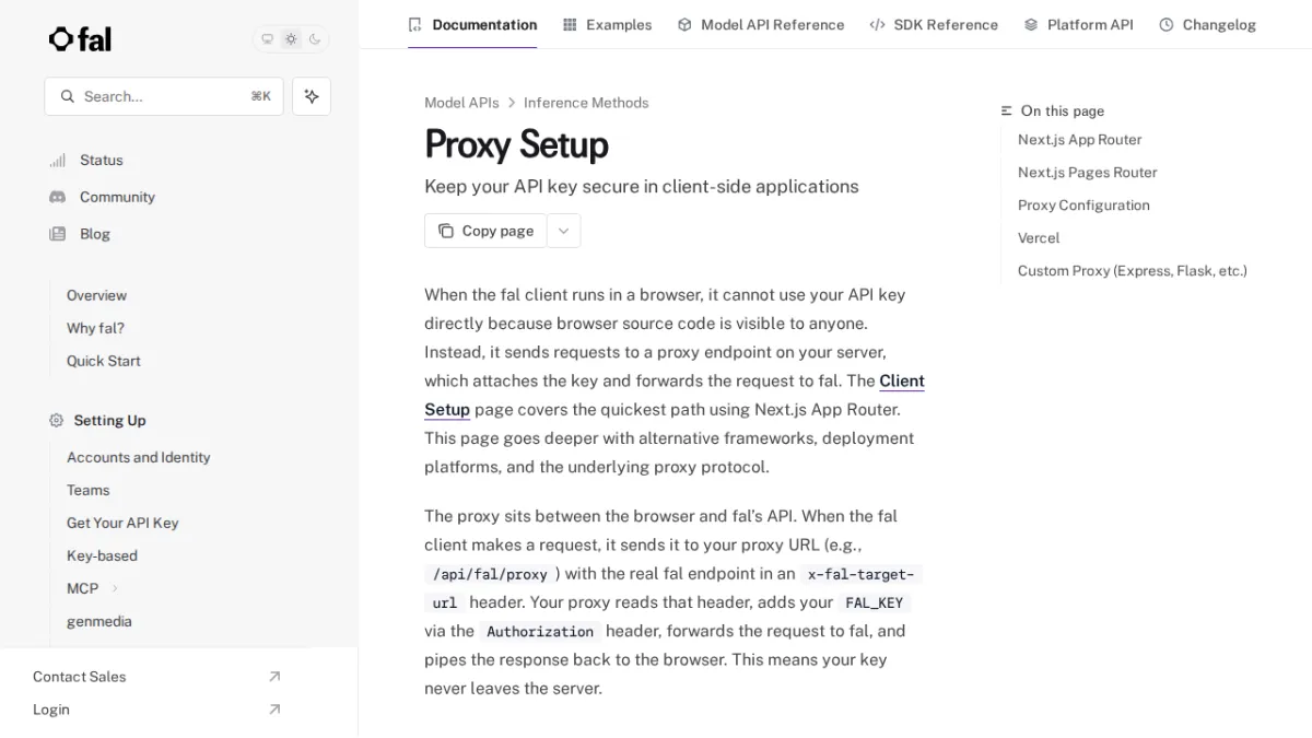 Proxy Setup - fal