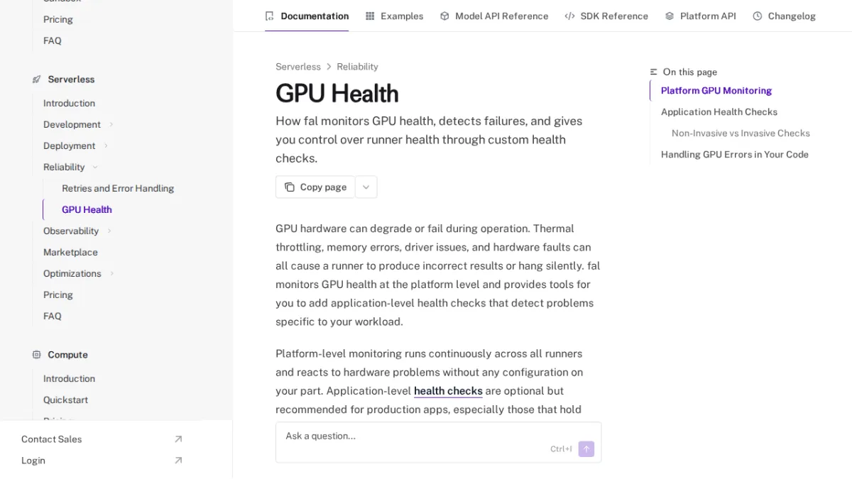 GPU Health - fal