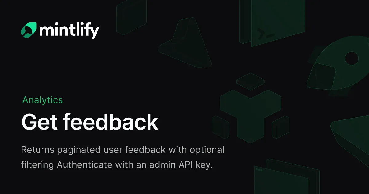 Get feedback - Mintlify