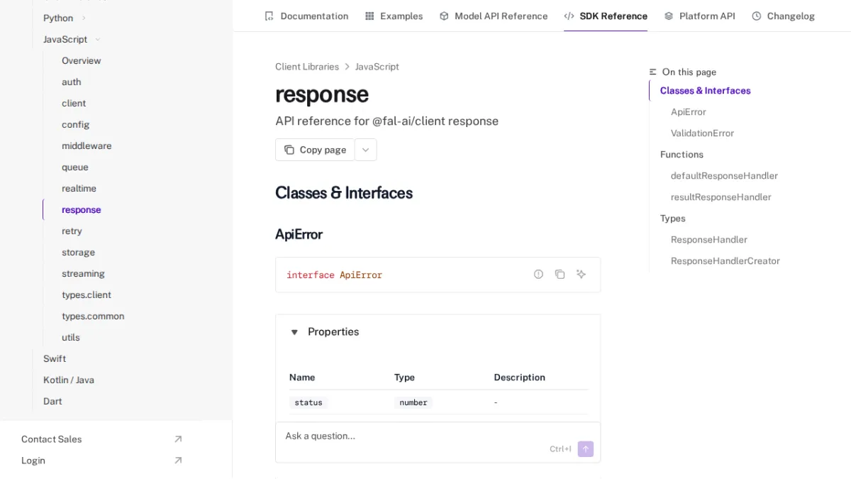response - fal