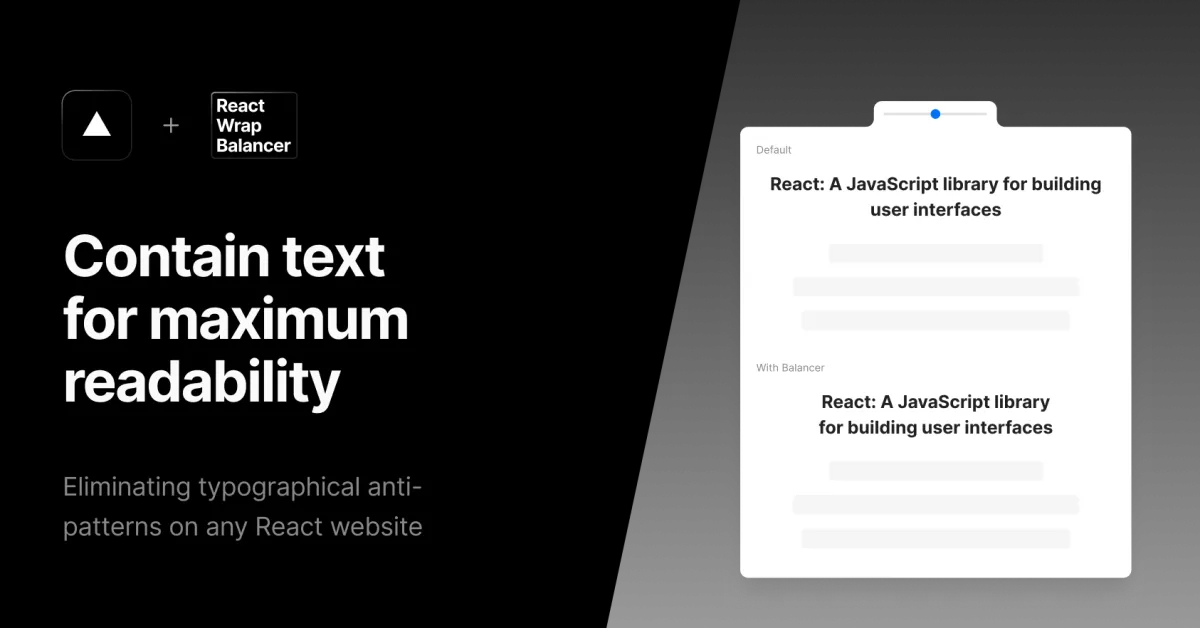 Improving readability with React Wrap Balancer